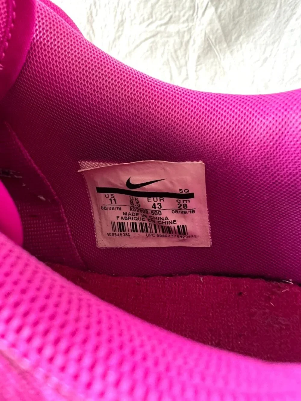 Nike platform sneakers Vandal 2K Hyper Magenta pink nylon strap womens 11 shoes
